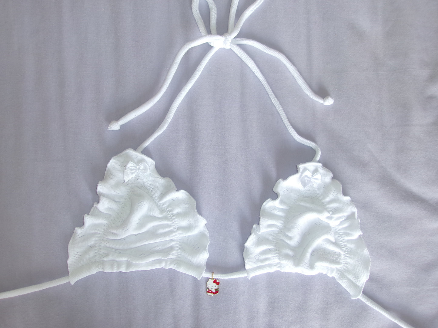 キティちゃん Kitty-Chan Pointelle Ruffle Bralette