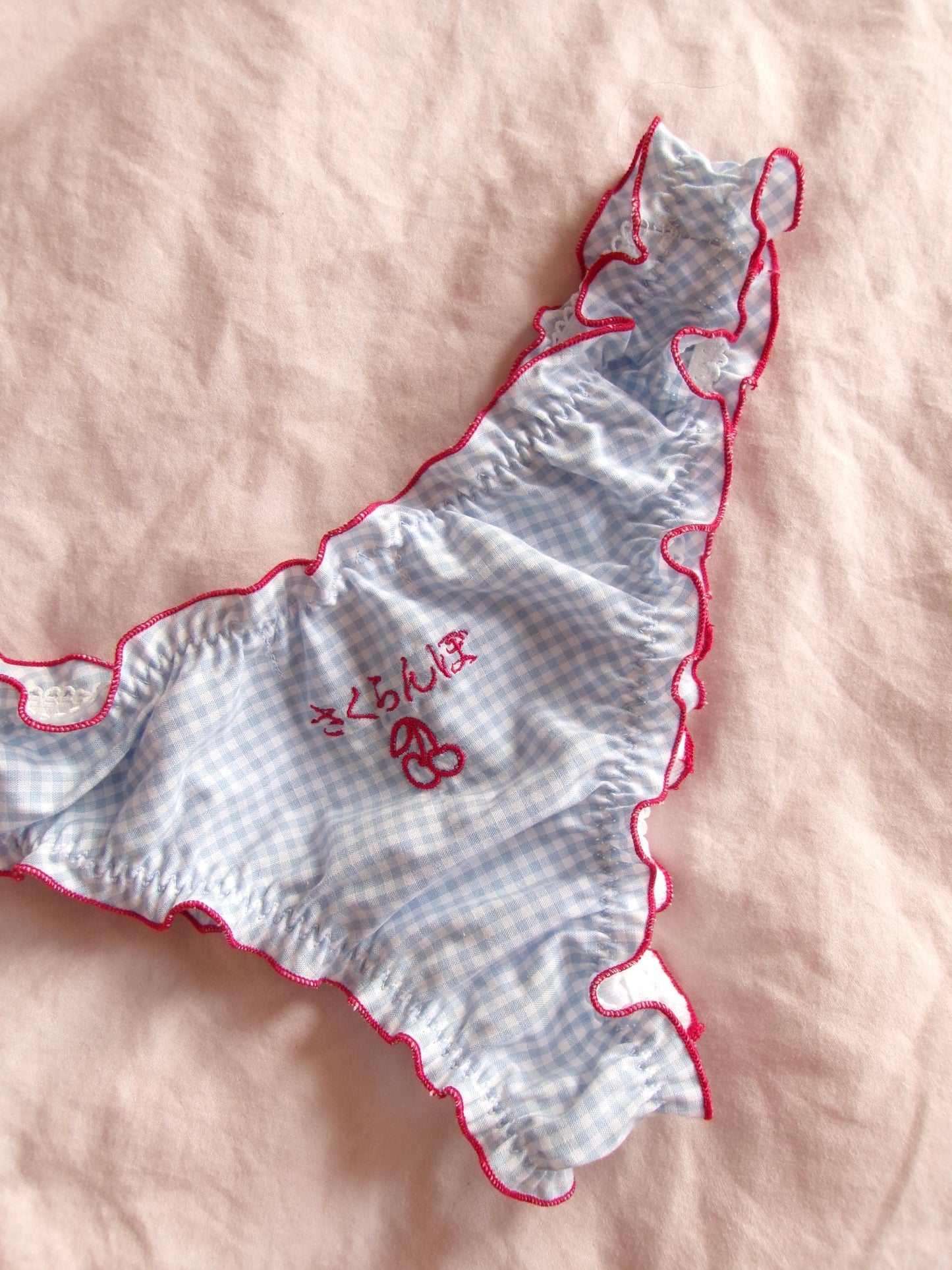さくらんぼ Sakuranbo Cherry Gingham Ruffle Panties