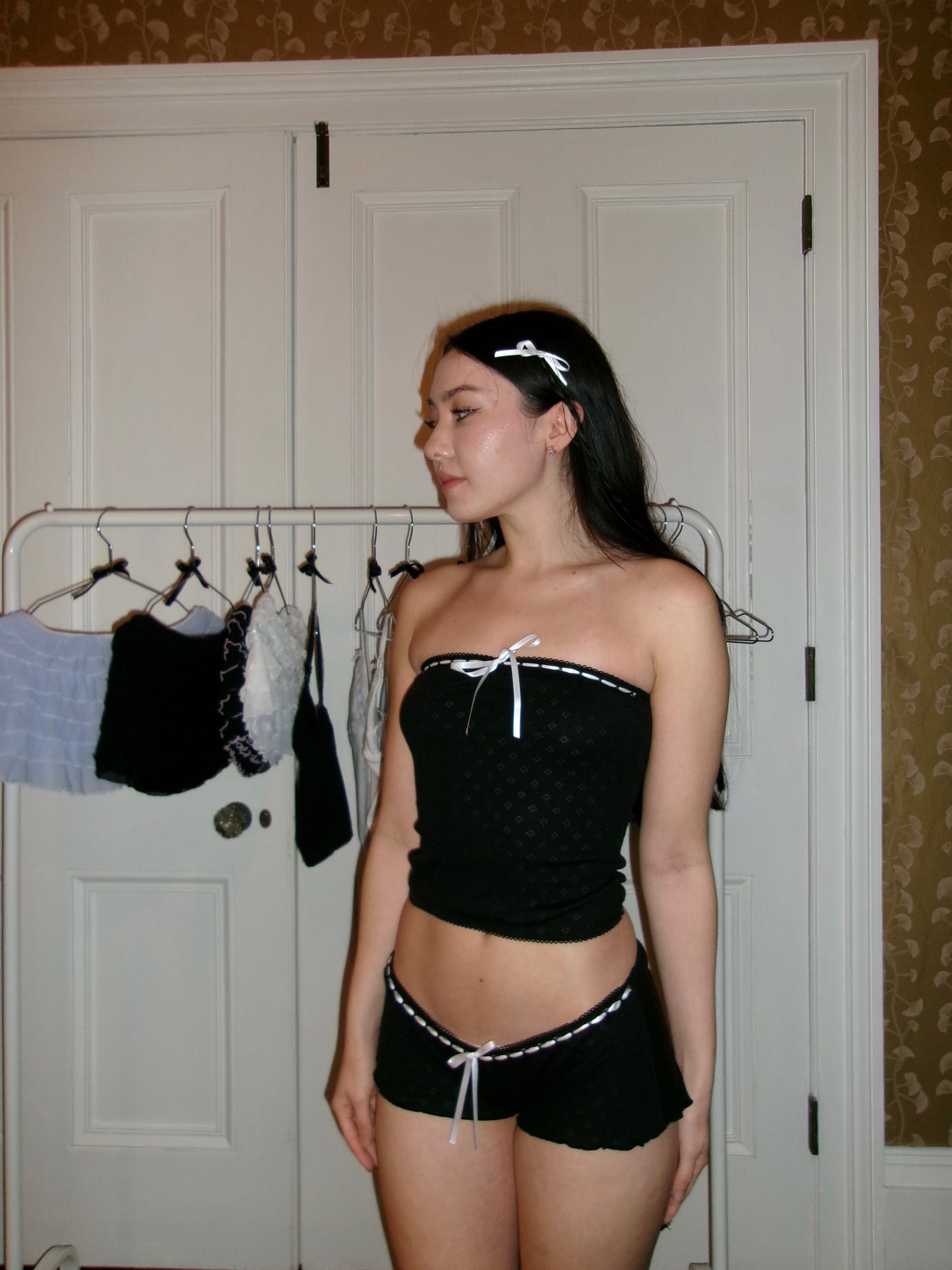 ネズミ Nezumi Shorts - White Ribbon