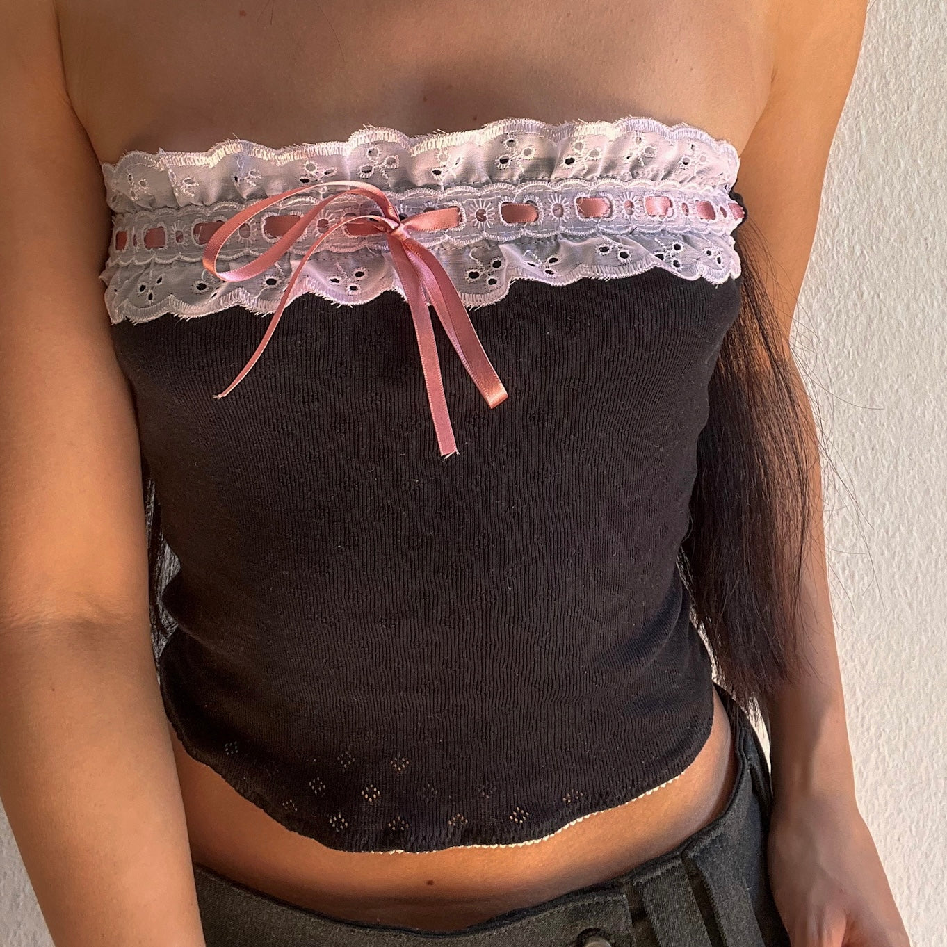 うさぎ Usagi Top in Black