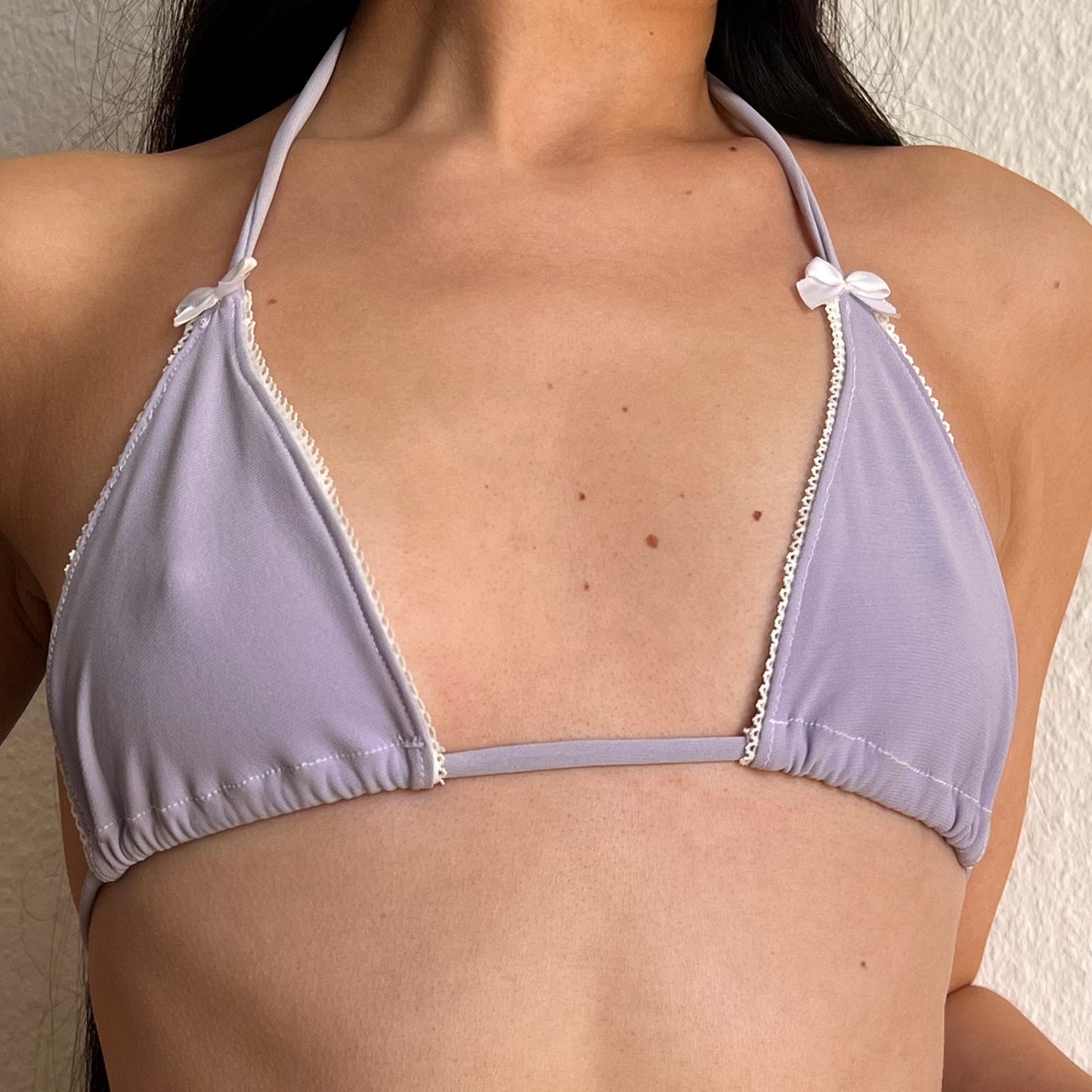 天使 Tenshi Bikini Top in Lilac