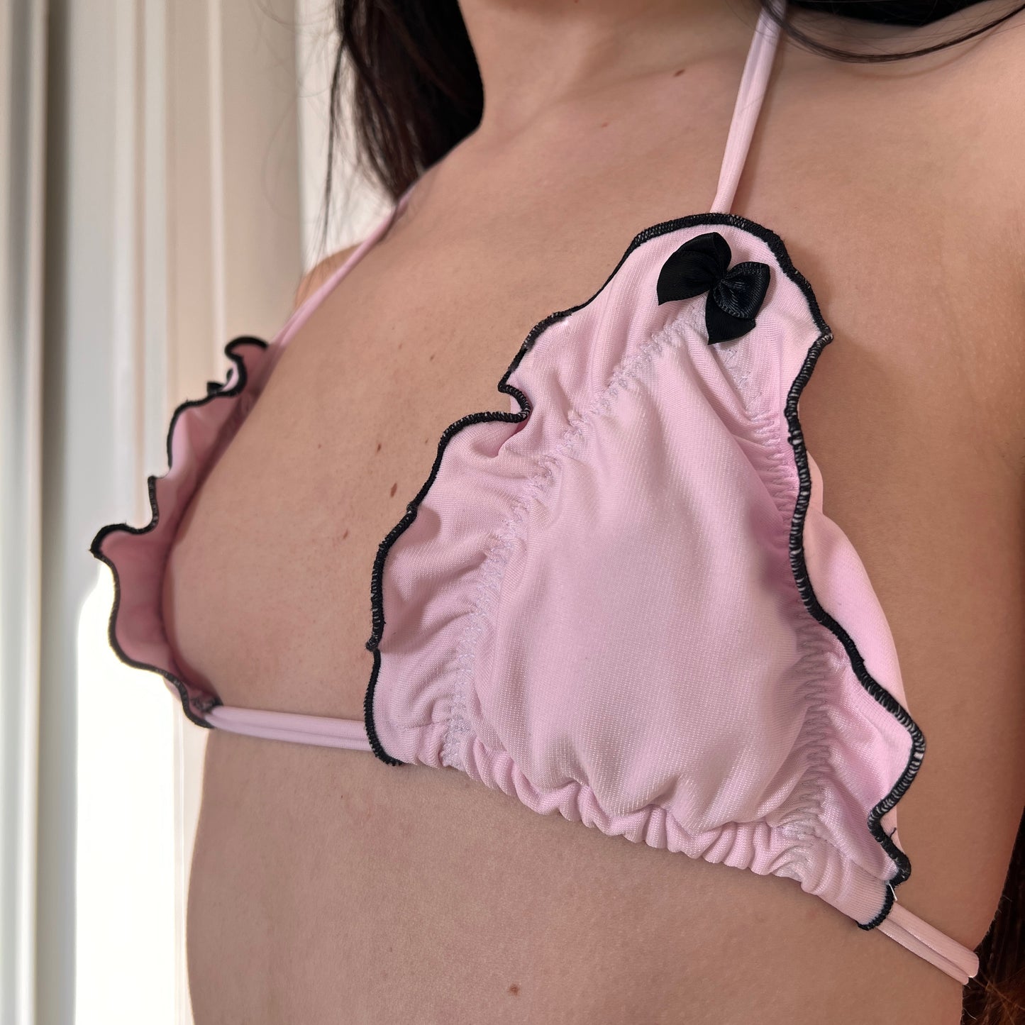 躑躅 Tsutsuji Bikini in Pink and Black