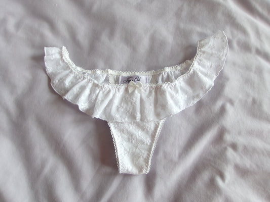 咲く Saku Embroidered Skirt Ruffle Knickers
