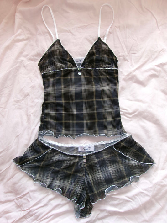 きな粉 Kinako Sheer Tartan Set