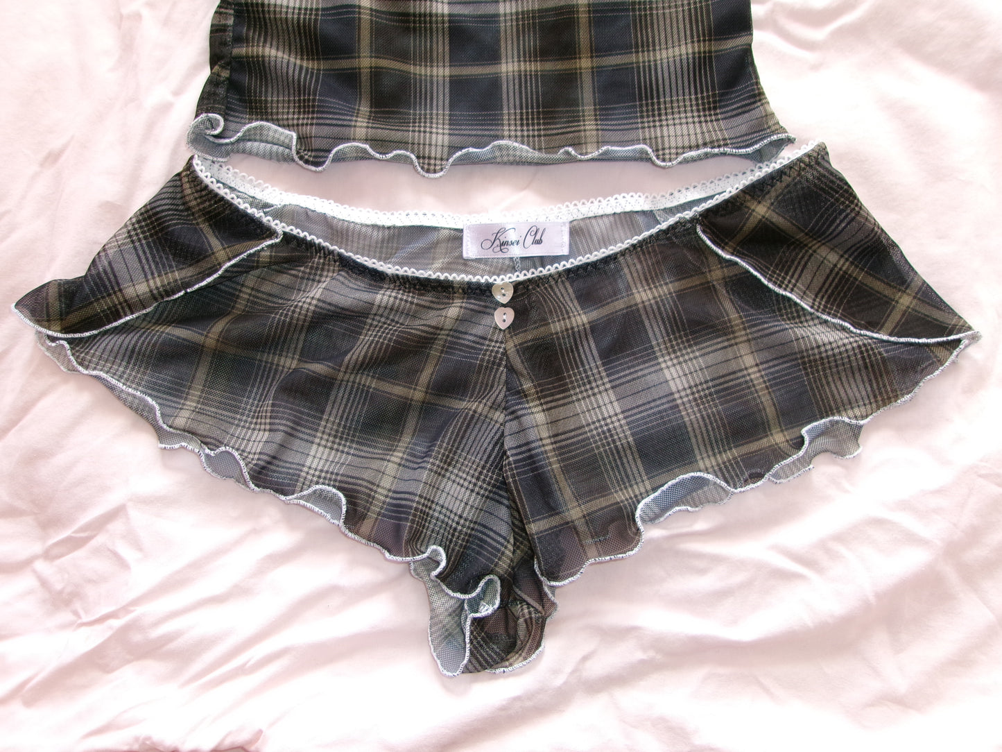 きな粉 Kinako Sheer Tartan Set