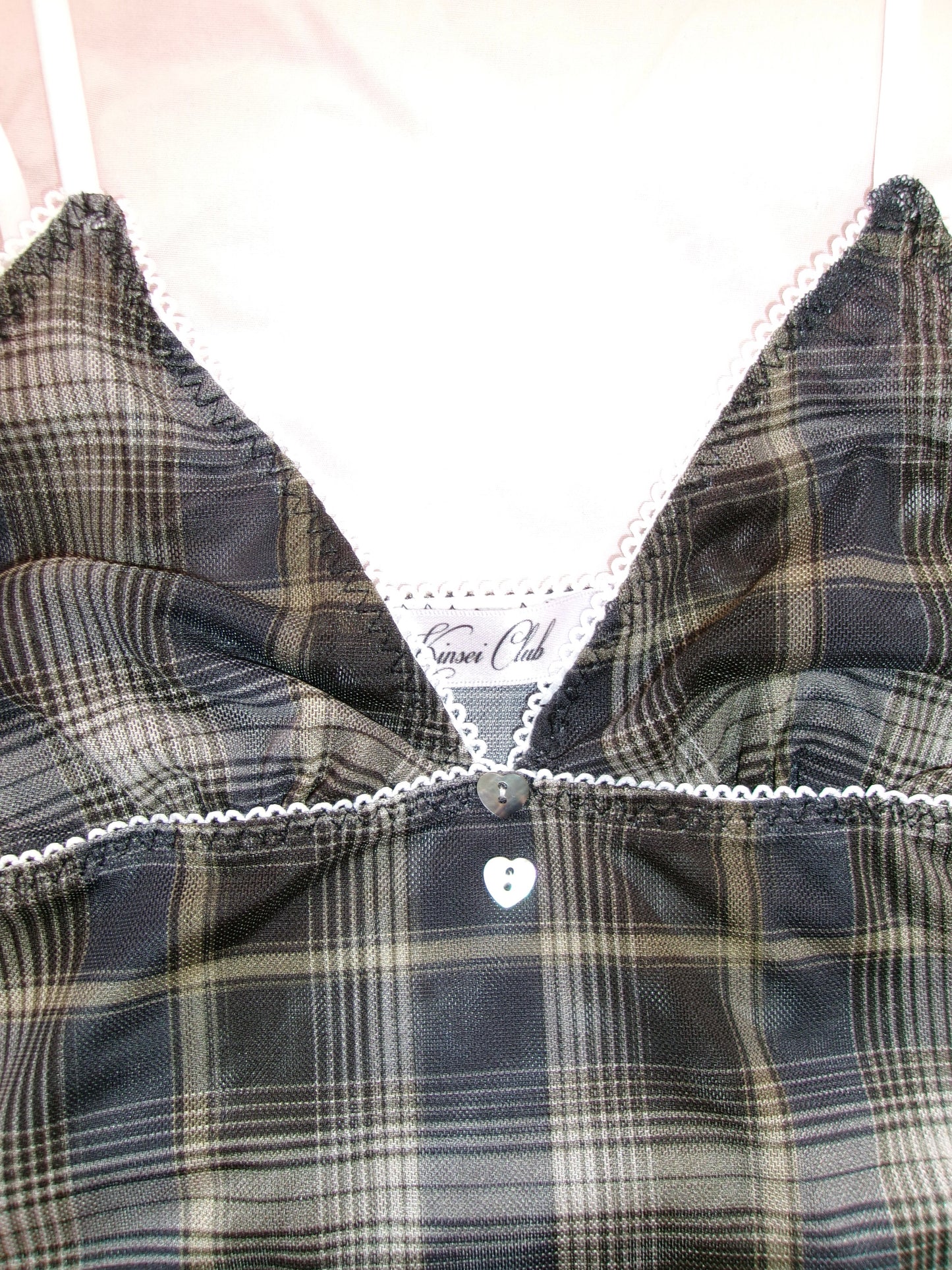 きな粉 Kinako Sheer Tartan Cami
