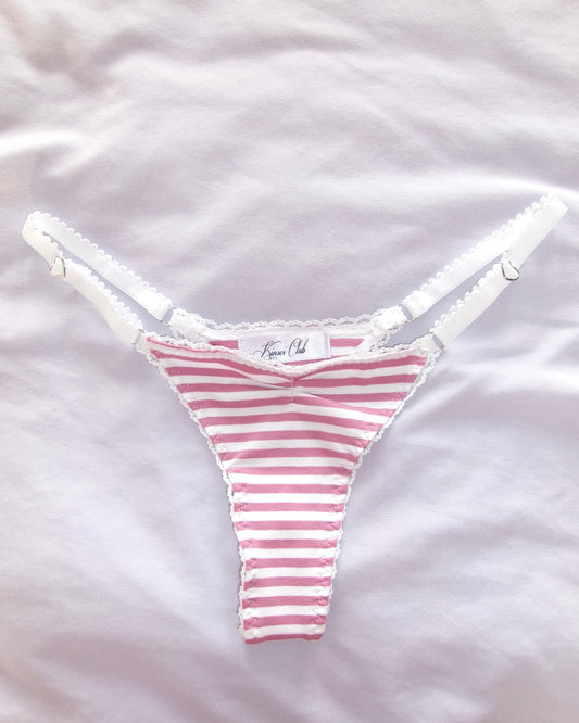 いちご Ichigo Striped Cotton Thong