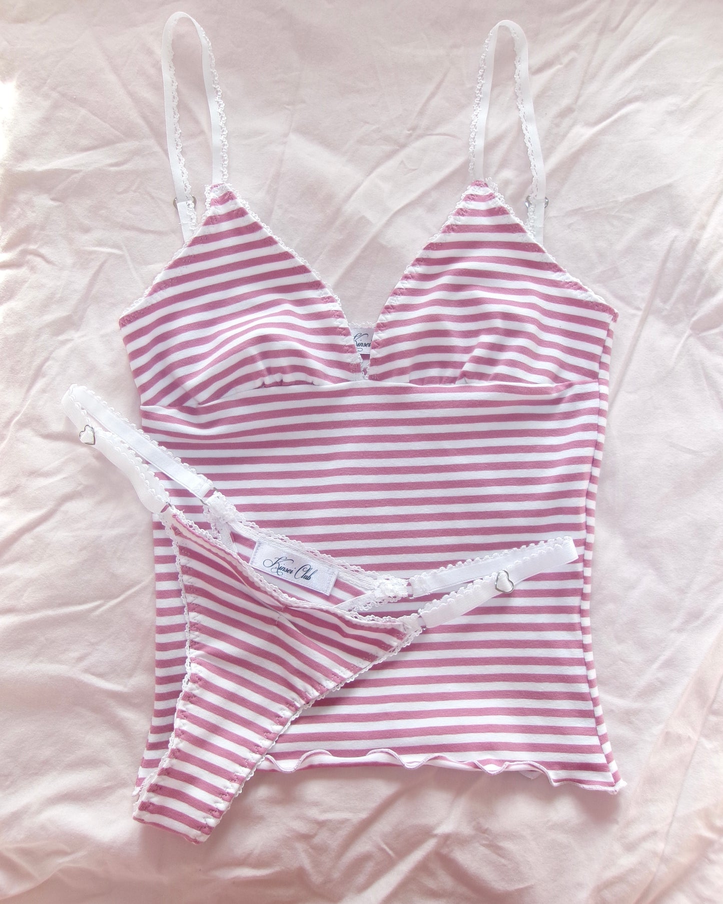 いちご Ichigo Striped Cotton Cami