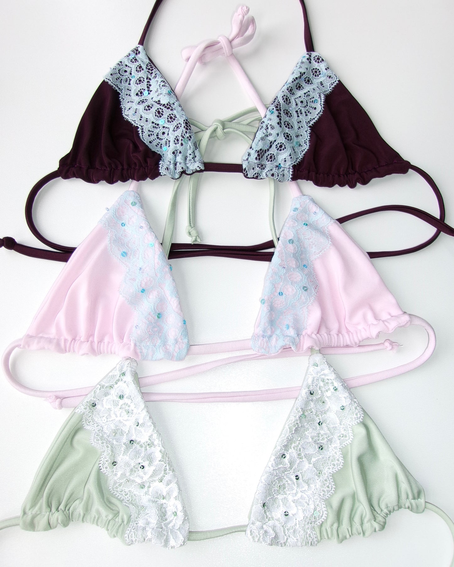 姫 Hime Bikini Top in Green