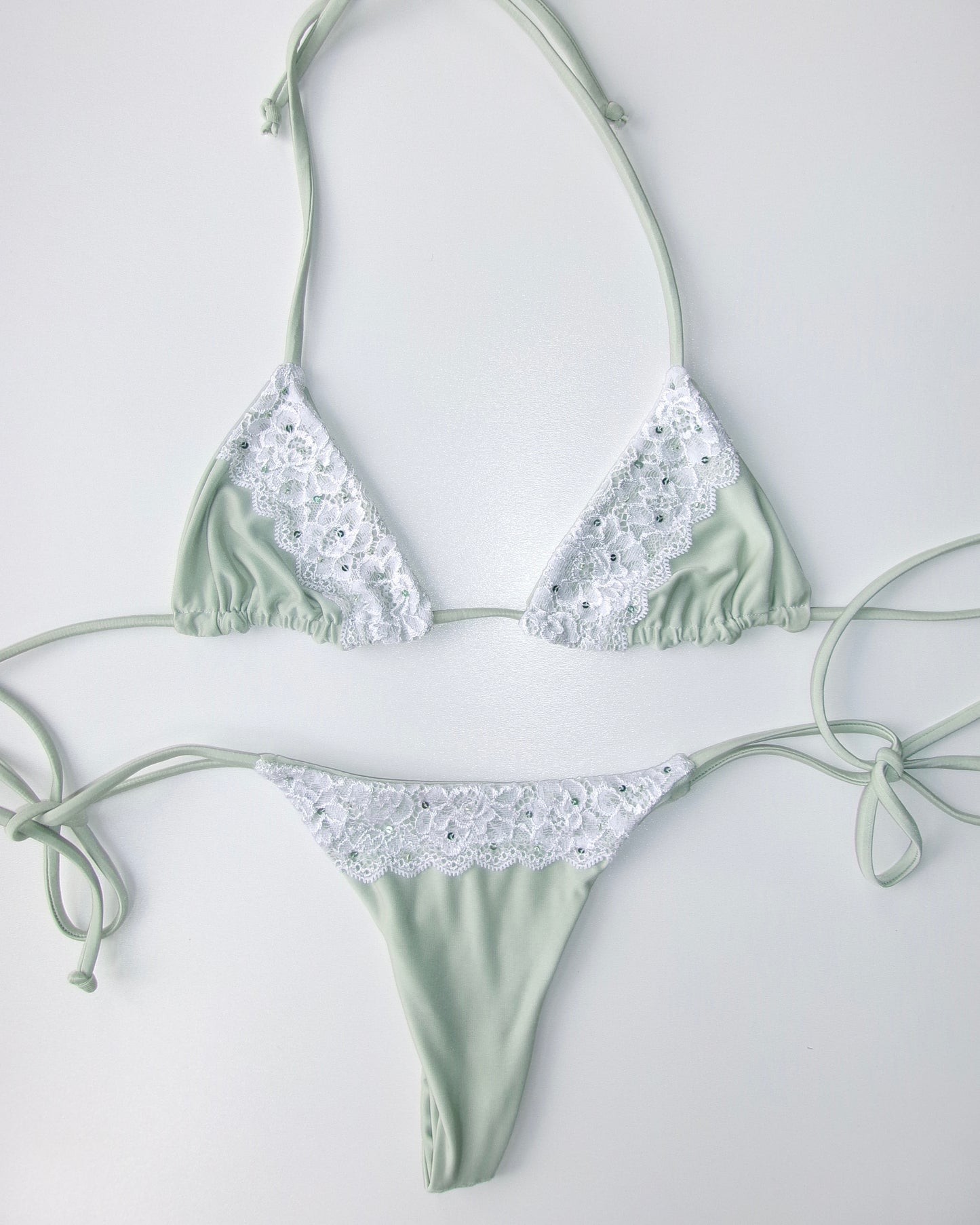姫 Hime Bikini Set In Green